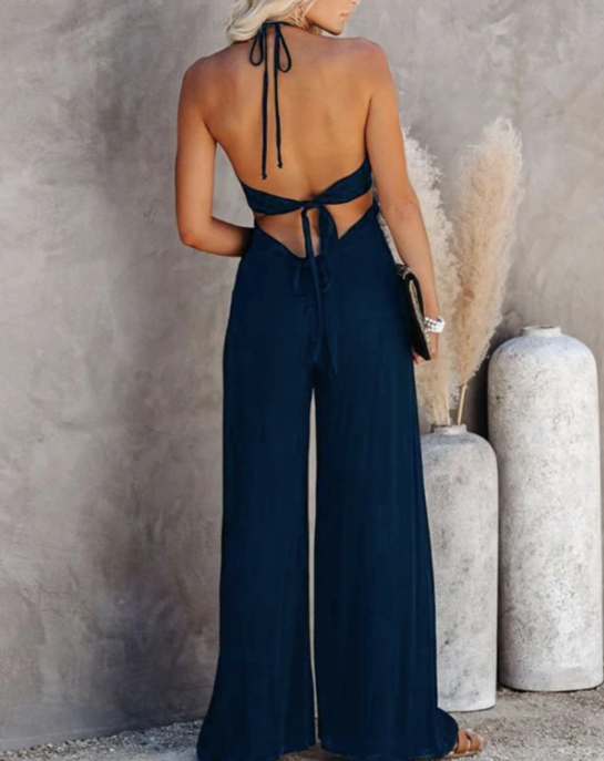 Solid color jumpsuit