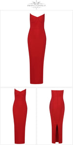 Red Ankle Length  Dress